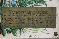 Antique Swiss National Cylinder Musical Box Playing 10 Tunes 