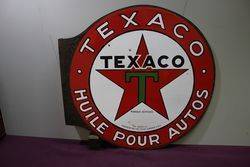 Antique Texaco Double Sided Enamel Sign 