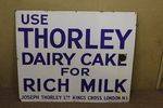 Antique Thorley Rich Milk Farming Enamel Sign