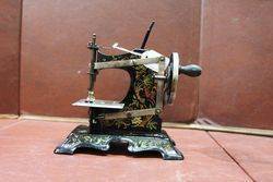 Antique Tin Plate Childs Sewing Machine 