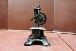 Antique Tin Plate Childs Sewing Machine 