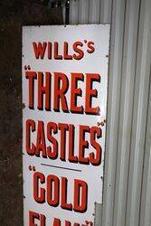 Antique WILLand39s Tobacco and Cigarettes Enamel Sign 