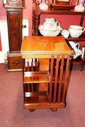 Antique Walnut Revolving Bookcase 