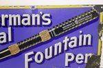 Antique Watermans Fountain Pen Pictorial Enamel Sign