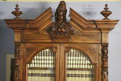 Antique Well Carved French 2 Door Bookcase   