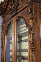 Antique Well Carved French 2 Door Bookcase   