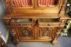 Antique Well Carved French 2 Door Bookcase   