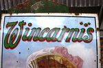 Antique Wincarnis Tonic Pictorial Enamel Sign Arriving Nov