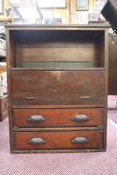 Antique Yates Seeds Shop Counter Cabinet