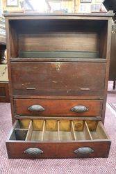 Antique Yates Seeds Shop Counter Cabinet