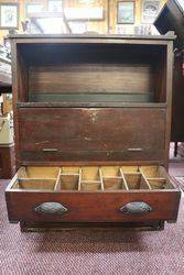 Antique Yates Seeds Shop Counter Cabinet