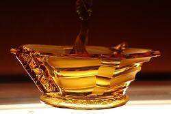 Art Deco Amber Float Bowl C1930 