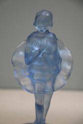 Art Deco Blue Glass Ballerina 3 Pieces Float Bowl  