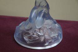 Art Deco Blue Glass Figure Lamp Base 