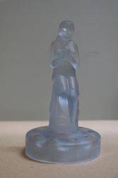 Art Deco Blue Glass Float Bowl Figure 