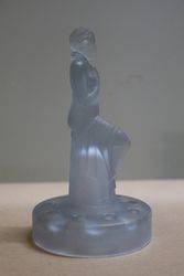 Art Deco Blue Glass Float Bowl Figure 