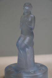 Art Deco Blue Glass Float Bowl Figure 