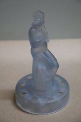 Art Deco Blue Glass Float Bowl Figure 