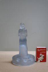 Art Deco Blue Glass Float Bowl Figure 