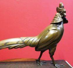 Art Deco Bronze Pheasant