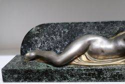 Art Deco Bronze Reclining Figure      