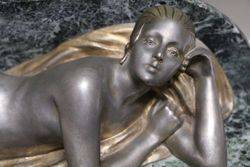 Art Deco Bronze Reclining Figure      