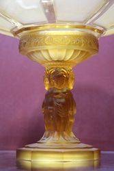 Art Deco Cherub Glass Comport C1930 