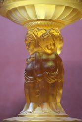 Art Deco Cherub Glass Comport C1930 