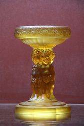 Art Deco Cherub Glass Comport C1930 