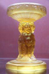 Art Deco Cherub Glass Comport C1930 