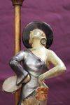 Art Deco Cold Painted Spelter Figure Lamp C1930