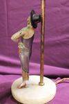 Art Deco Cold Painted Spelter Figure Lamp C1930