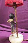 Art Deco Cold Painted Spelter Figure Lamp C1930