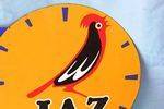 Art Deco Double Sided Jaz Clock Enamel Sign