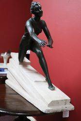 Art Deco Figure Signed andquotMousinandquot 