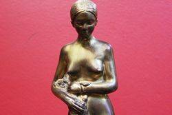 Art Deco Gilt Bronze Figure The Bath 