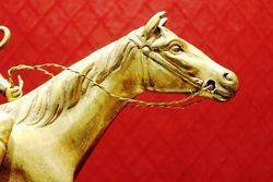 Art Deco Gilt Bronze Figure of Horse and Jockey
