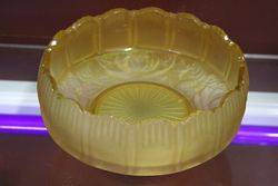 Art Deco Golden Glass Float Bowl 