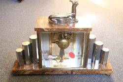 Art Deco Marble 8 Day Mantel Clock 