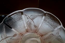 Art Deco Pink Glass 4 pc Arabella Float Bowl 