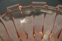 Art Deco Pink Glass Bowl 