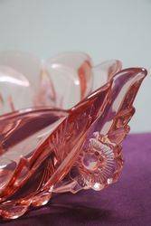 Art Deco Pink Glass Bowl 