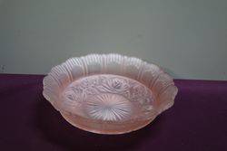 Art Deco Pink Glass Float Bowl 