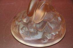 Art Deco Pink Glass Lamp Base  