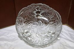 Art Deco Quality Pressed Clear Glass Bowl