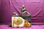 Art Deco Spelter And Marble Clock   