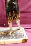 Art Deco Spelter And Marble Figure   The Water Carrier C1920 30     