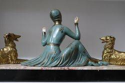 Art Deco Spelter and Ivorine Group  Friends At Rest