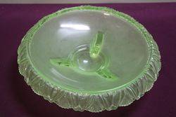 Art Deco Uranium Glass Fruit Girl 3 Pieces Float Bowl C1930
