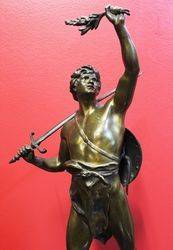 Art Nouveau Bronze Figure of a Gladiator